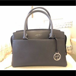 Henri Bendel Gray Leather Handbag